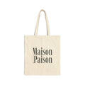 Maison Paison Cotton Canvas Tote Bag — Minimalist French-Inspired Market Tote