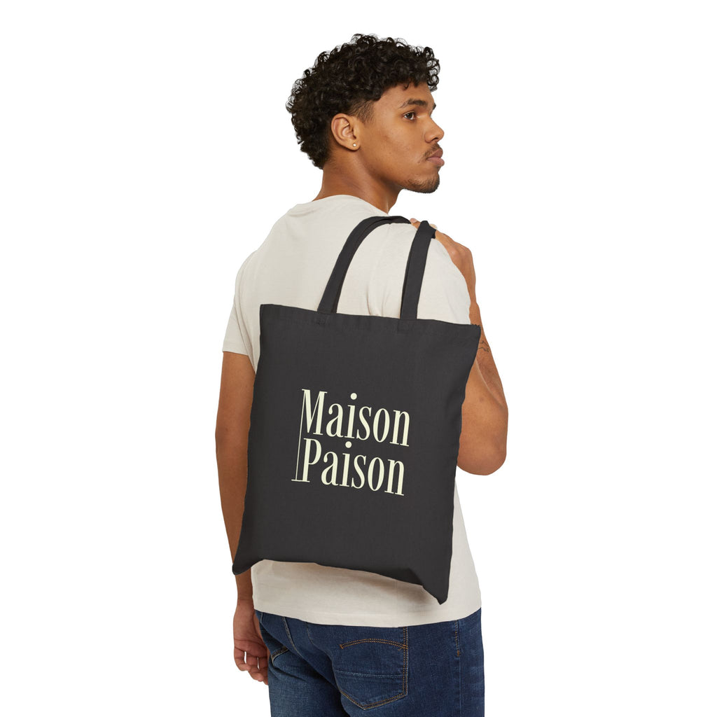 Maison Paison Cotton Canvas Tote Bag — Minimalist French-Inspired Market Tote
