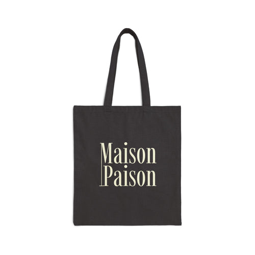 Maison Paison Cotton Canvas Tote Bag — Minimalist French-Inspired Market Tote